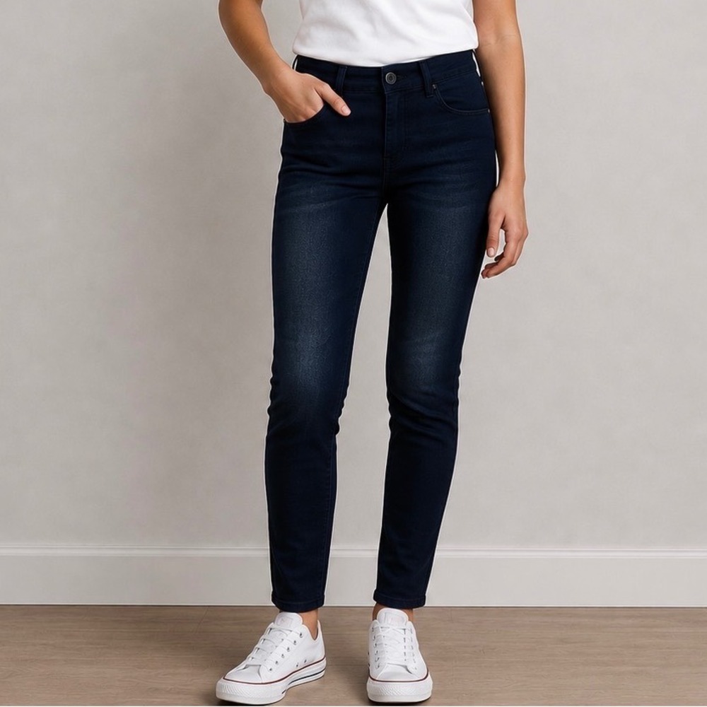 Nautica School Uniform Girls 14 Navy Skinny Pants Stretch Slim Fit Preppy